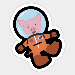 Pig in space suit Sticker